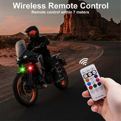 Wireless LED Strobe Lights 4PCS with Remote, 8 Colors USB Rechargeable Waterproof V1263-JX-5801