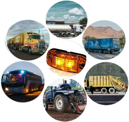 LED Side Marker Lights 10PCS, 12V Waterproof Car Truck Warning Tail Lamps V1263-JX-5803