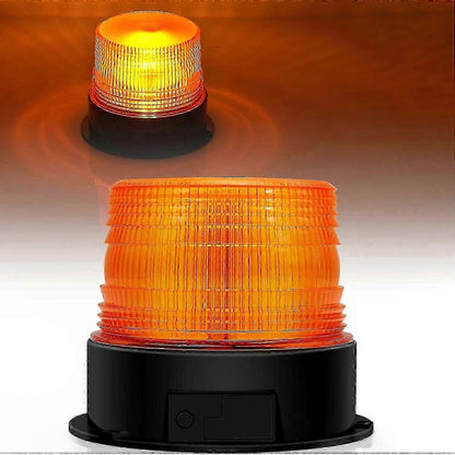 Rechargeable LED Strobe Light, 12V-24V Orange Emergency Warning Beacon V1263-JX-5809
