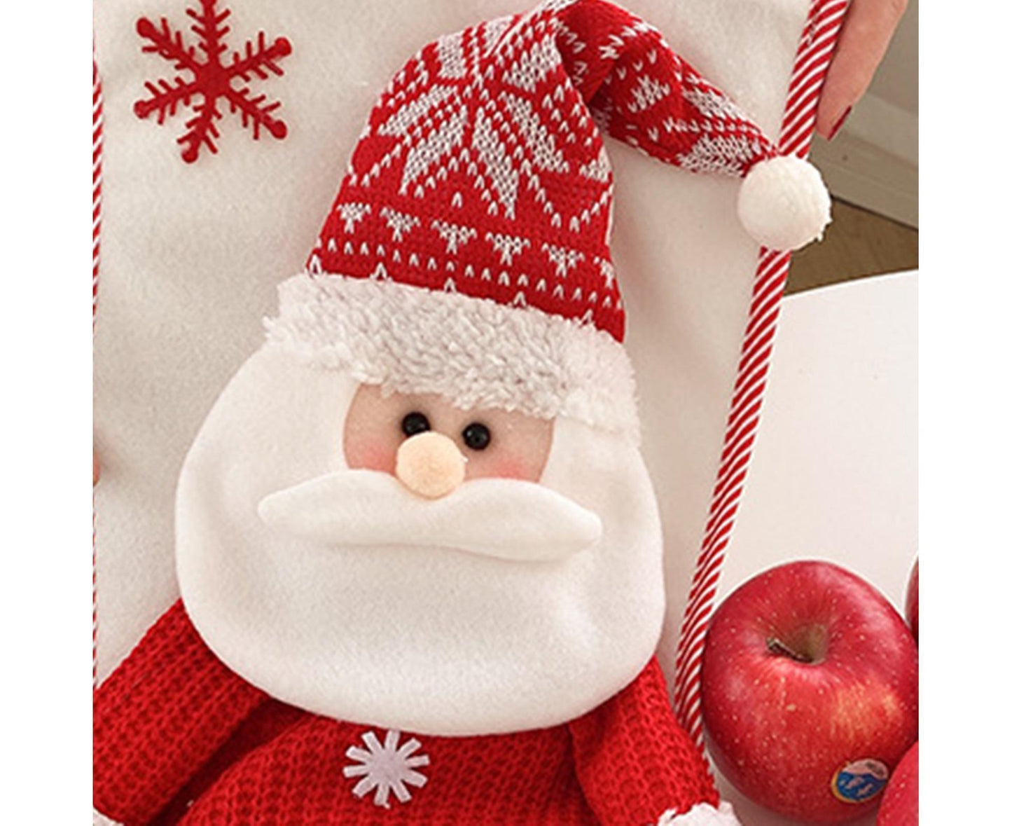 Large Capacity Xmas Stocking-White V1263-JX-581