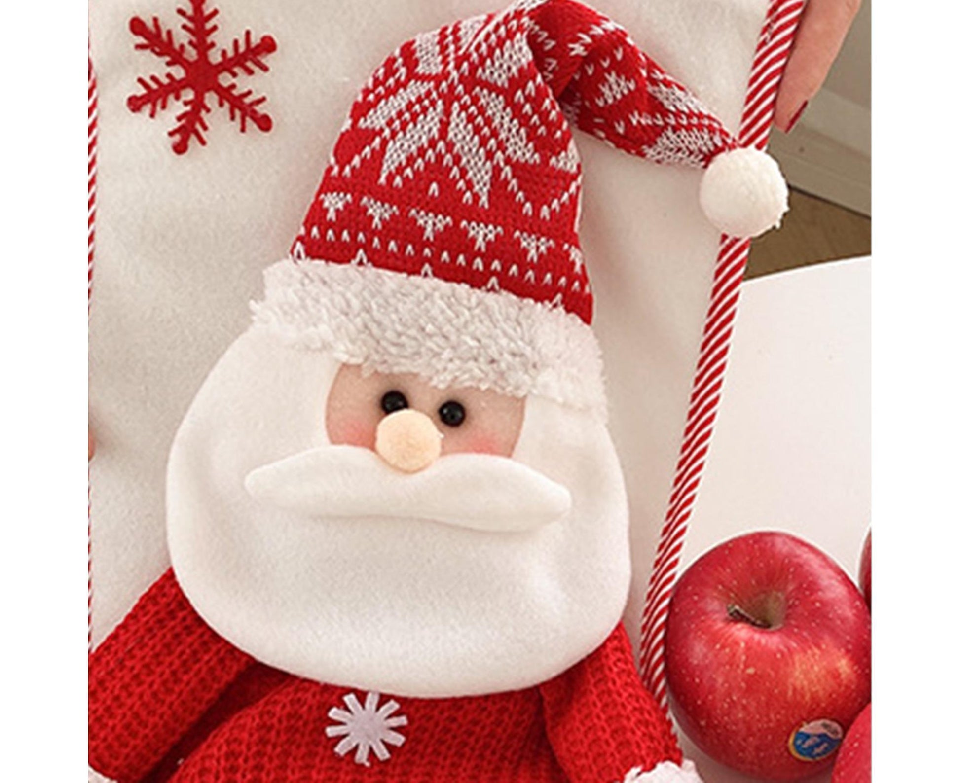 Large Capacity Xmas Stocking-White V1263-JX-581