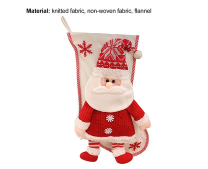 Large Capacity Xmas Stocking-White V1263-JX-581
