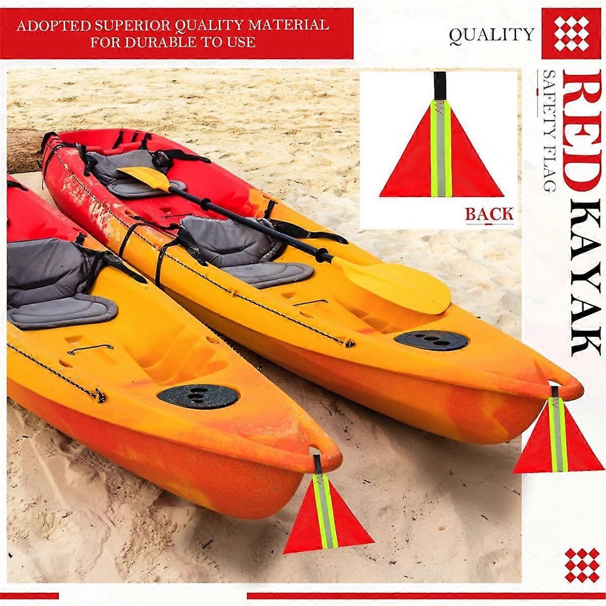 Security Tow Flag 4PCS, Red Reflective Warning Flags for Truck Trailer Loads V1263-JX-5810