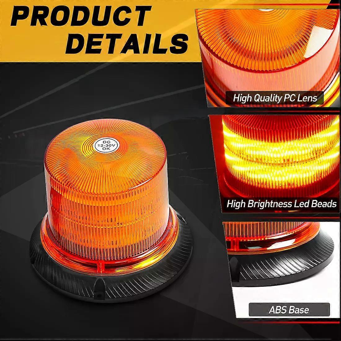 Car Roof LED Strobe Light 12-30V, Emergency Beacon for Truck Bus V1263-JX-5814