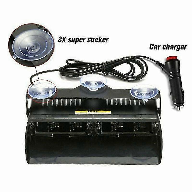 Blue LED Strobe Warning Light, 16 LED Waterproof 12V-24V Emergency Flash Lamp V1263-JX-5816