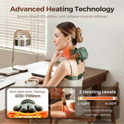 Shoulder & Neck Massager with Heat Therapy, Muscle Relief for Office Breaks V1263-JX-5818