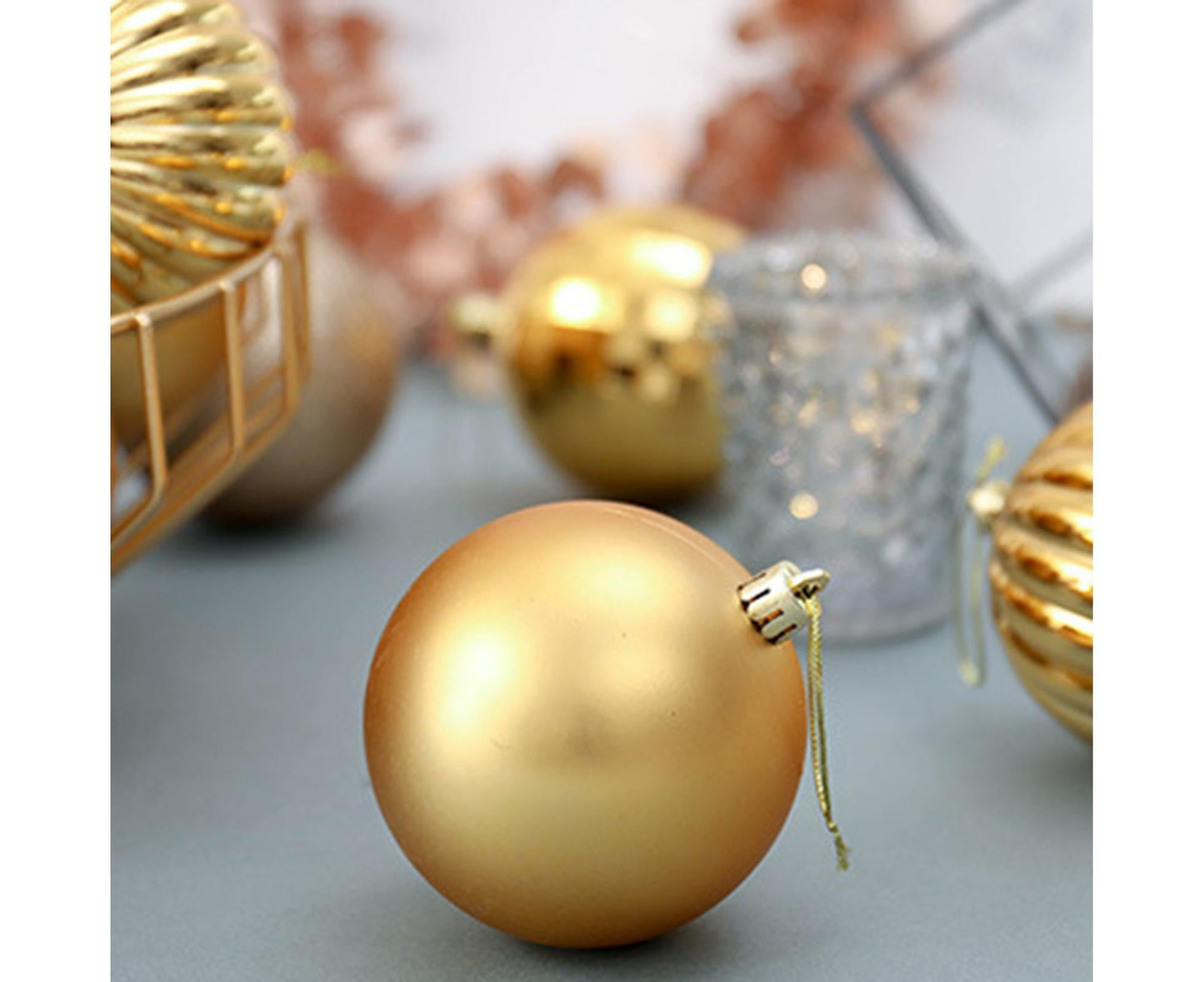 34Pcs Shatterproof Ball for Home-Golden V1263-JX-582