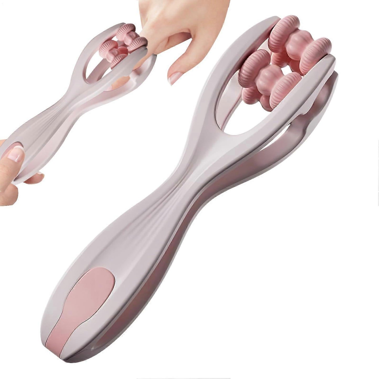 Hand Massage Roller Double Ball Design, Pink Hand Massager Tool V1263-JX-5820