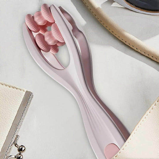 Hand Massage Roller Double Ball Design, Pink Hand Massager Tool V1263-JX-5820