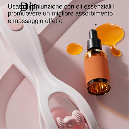 Hand Massage Roller Double Ball Design, Pink Hand Massager Tool V1263-JX-5820