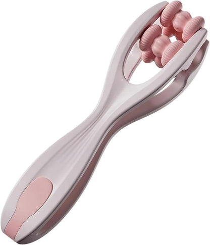 Hand Massage Roller Double Ball Design, Pink Hand Massager Tool V1263-JX-5820