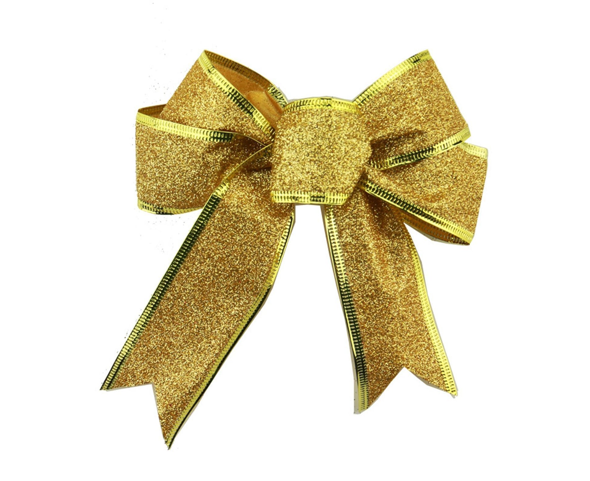 10Pcs Christmas Bows Party Supplies-Golden V1263-JX-583