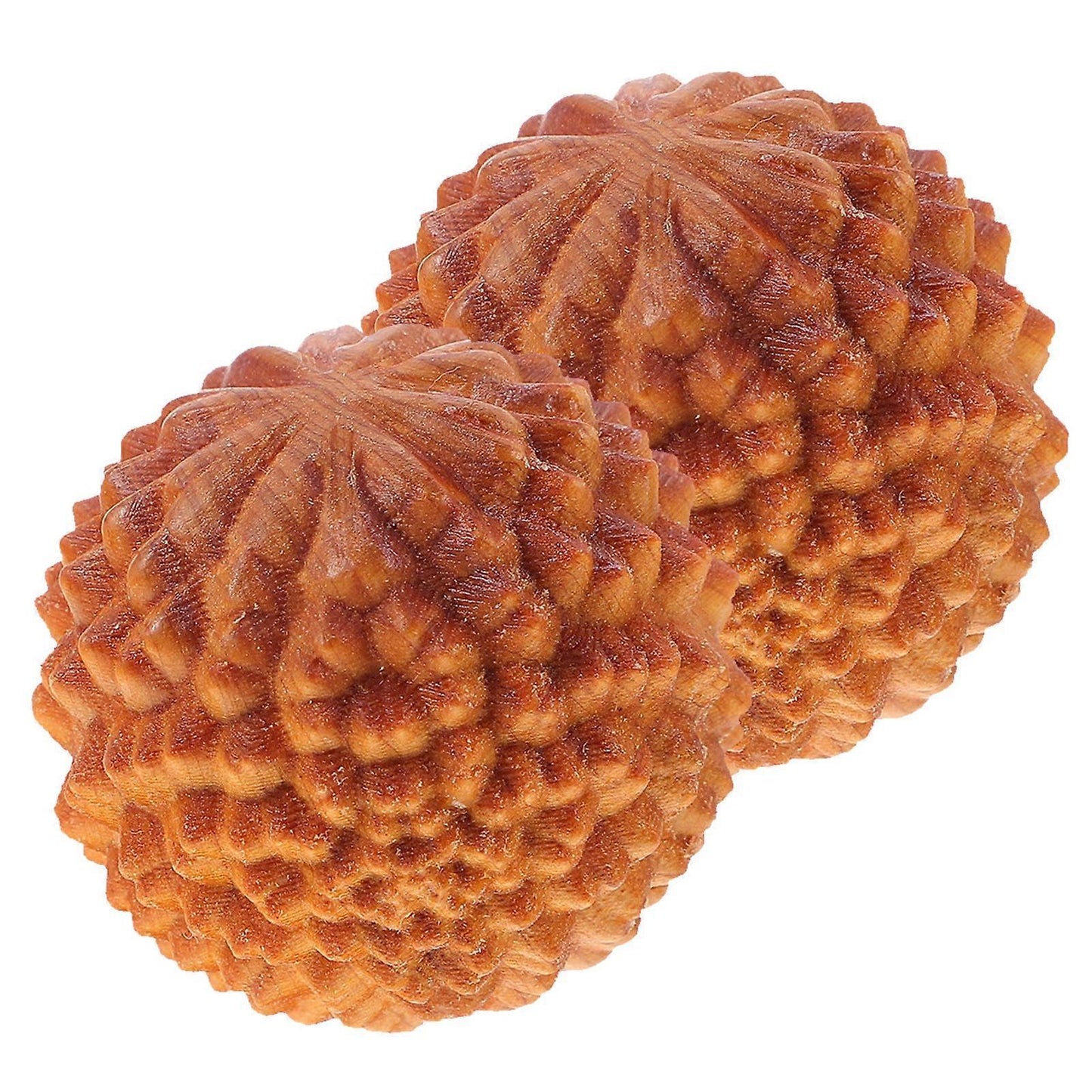 Wooden Hand Massage Balls 2PCS, Durian Shape Rolling Massager V1263-JX-5830