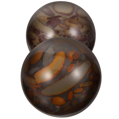 Stone Hand Massage Balls 2PCS, Small Rolling Hand Therapy Balls V1263-JX-5832