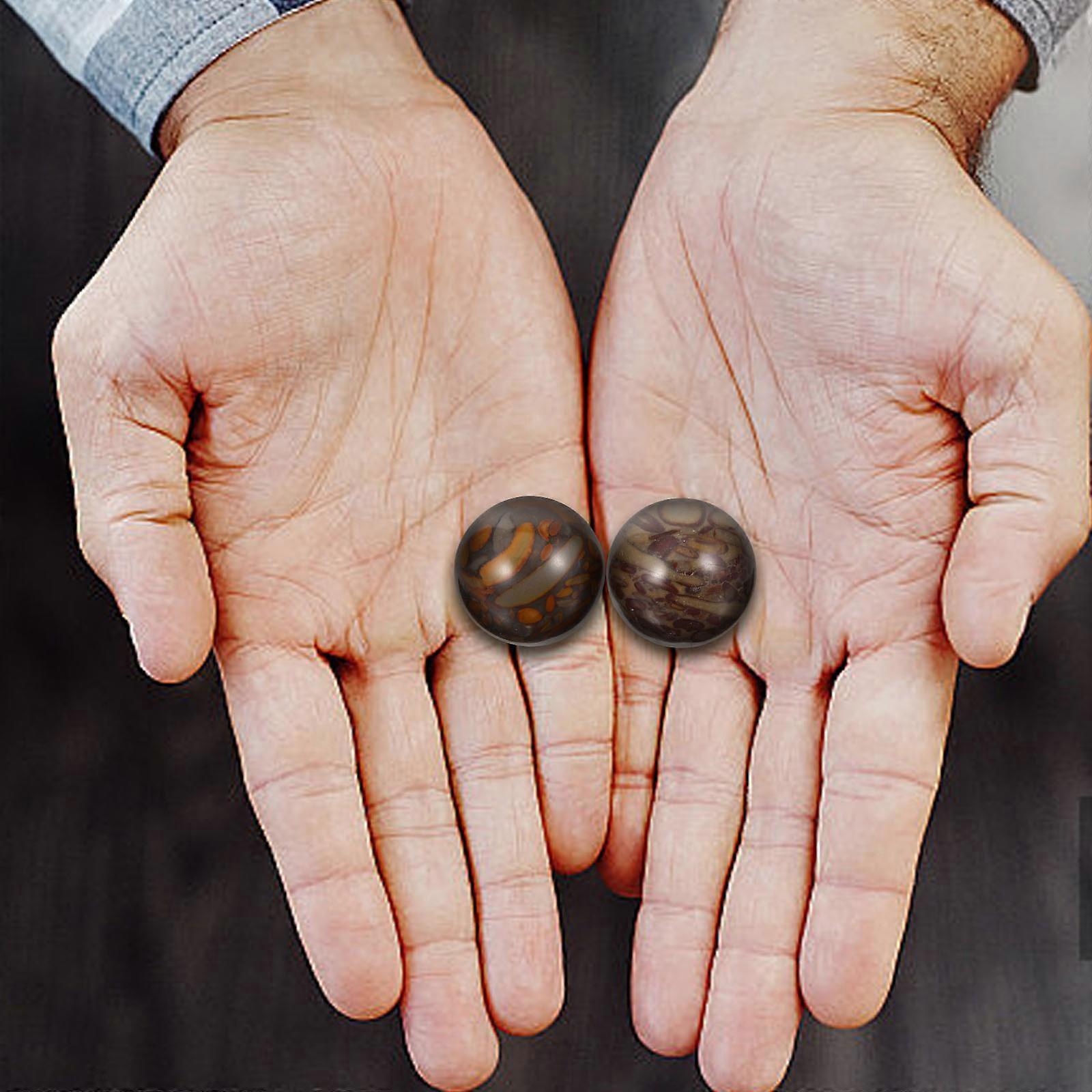 Stone Hand Massage Balls 2PCS, Small Rolling Hand Therapy Balls V1263-JX-5832