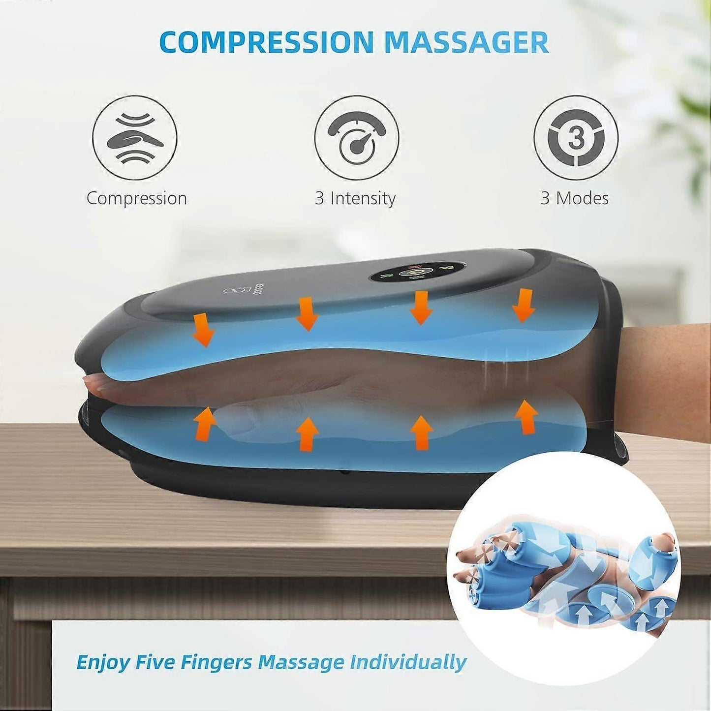 Smart Hand Massager with APP Control, Wrist & Finger Therapy Machine V1263-JX-5833