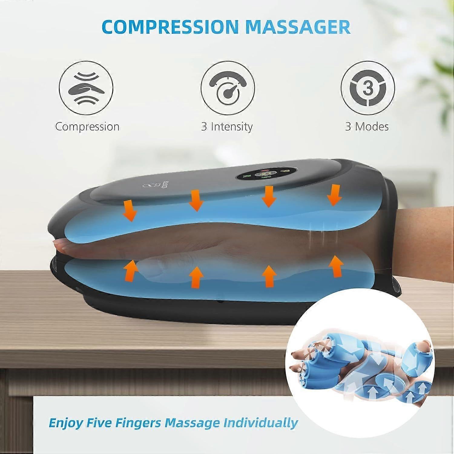 Smart Hand Massager with APP Control, Wrist & Finger Therapy Machine V1263-JX-5833