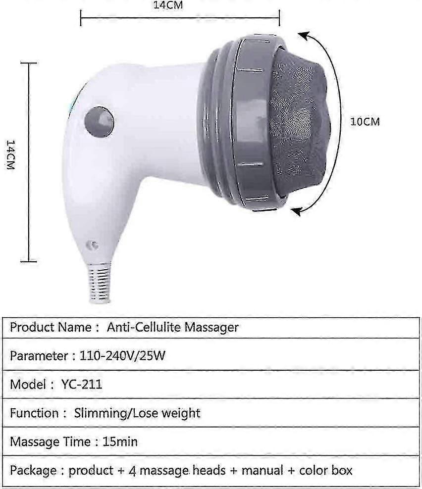 Wireless Mini Electric Anti-Cellulite Hand Massager V1263-JX-5843