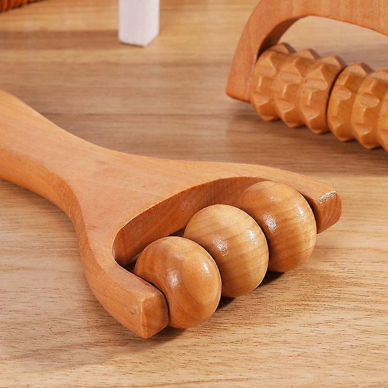 Wooden Roller Massager for Neck Shoulder Leg & Foot Massage V1263-JX-5844
