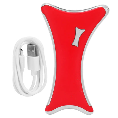 LED Electric Guasha Scraper with Heating & Vibration, USB Facial Scraping Massager, Red V1263-JX-5852