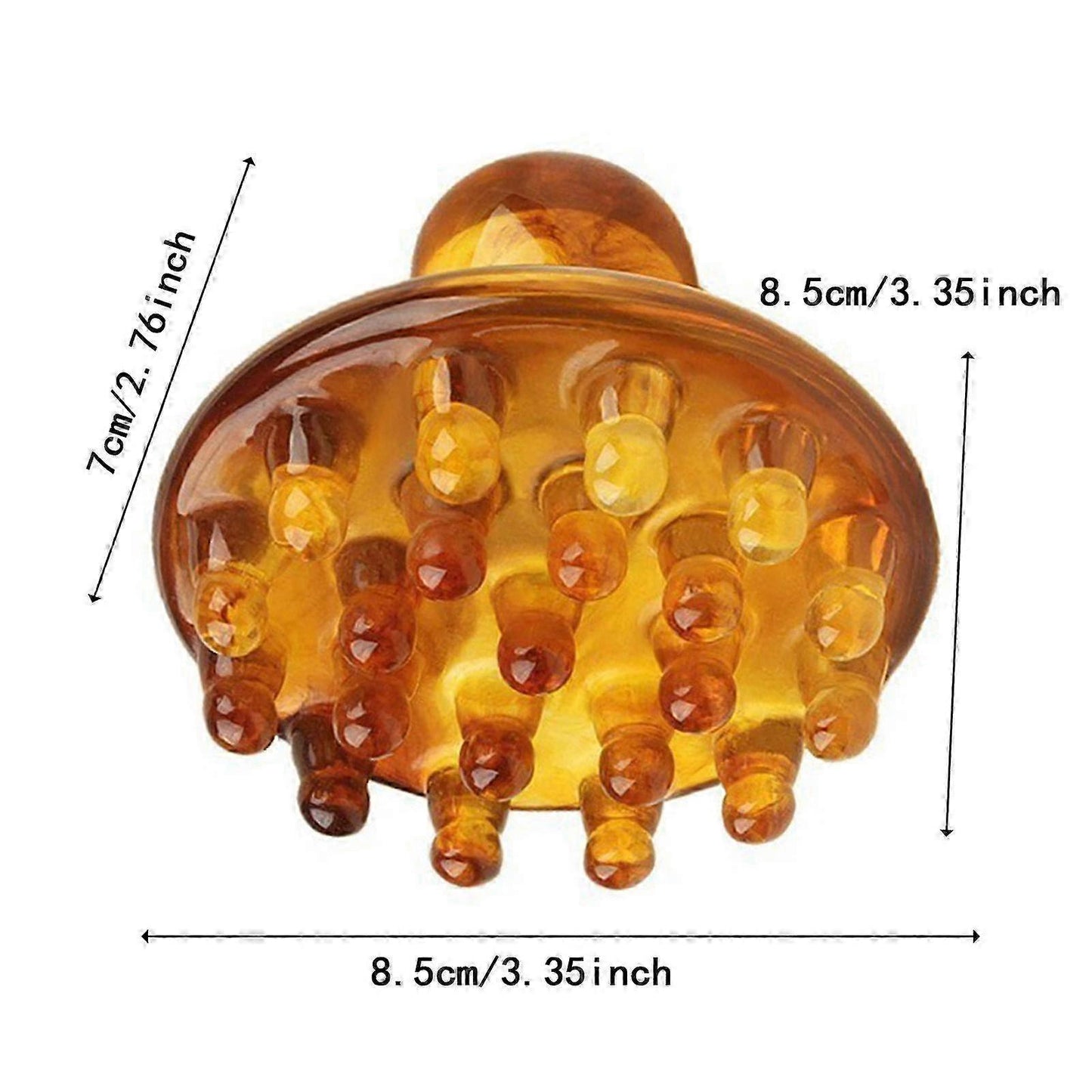 Manual Head Massage Comb Brush, Round Smooth Guasha Tool for Scalp & Travel Use V1263-JX-5854