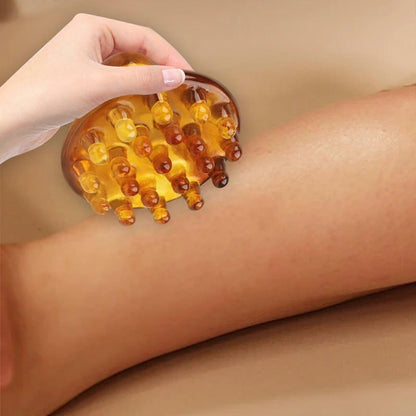 Manual Head Massage Comb Brush, Round Smooth Guasha Tool for Scalp & Travel Use V1263-JX-5854