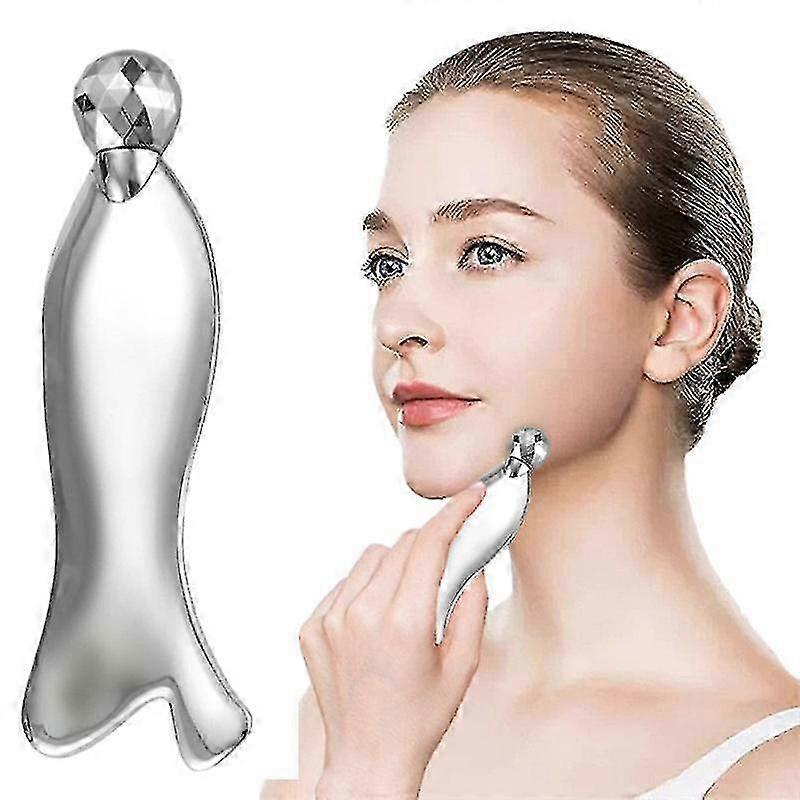 Portable 3D Alloy Fish-Shaped Roller Guasha Tool, Body Massage Device - M V1263-JX-5855