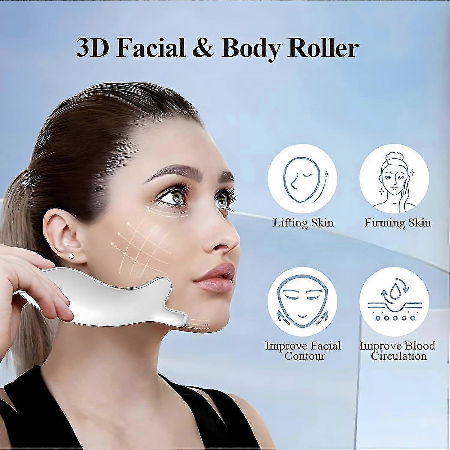 Portable 3D Alloy Fish-Shaped Roller Guasha Tool, Body Massage Device - M V1263-JX-5855