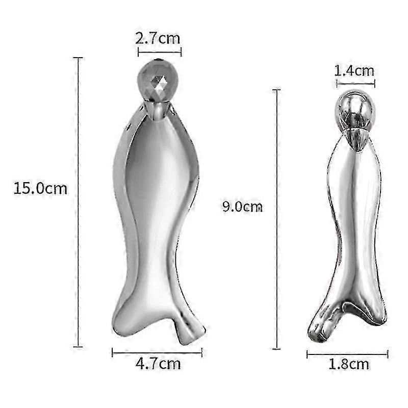 Portable 3D Alloy Fish-Shaped Roller Guasha Tool, Body Massage Device - M V1263-JX-5855