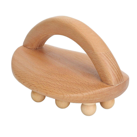 Wooden Body Massage Brush with Beads, Muscle Relaxation Meridian Guasha Tool V1263-JX-5856