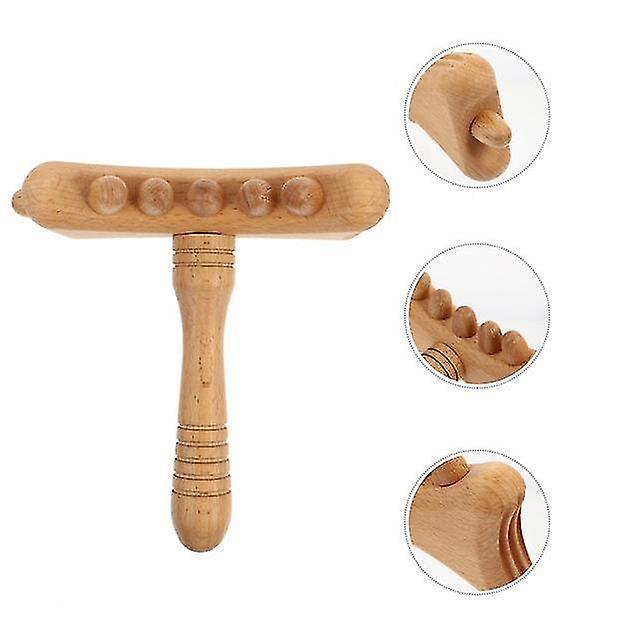 Wooden Multi-Function Guasha Stick, Practical Body Massage Tool V1263-JX-5858