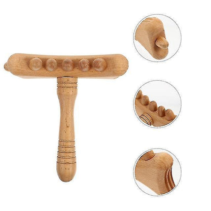 Wooden Multi-Function Guasha Stick, Practical Body Massage Tool V1263-JX-5858