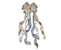 Tree Ribbon Bow Pendant for Christmas-Golden V1263-JX-586