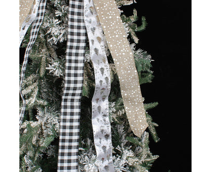 Tree Ribbon Bow Pendant for Christmas-Golden V1263-JX-586