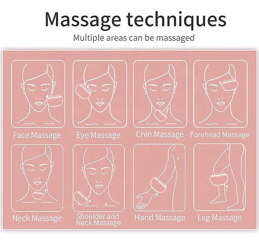 Red Light Facial Lifting Guasha Device, Anti-Aging Portable Electric Face Massager V1263-JX-5860