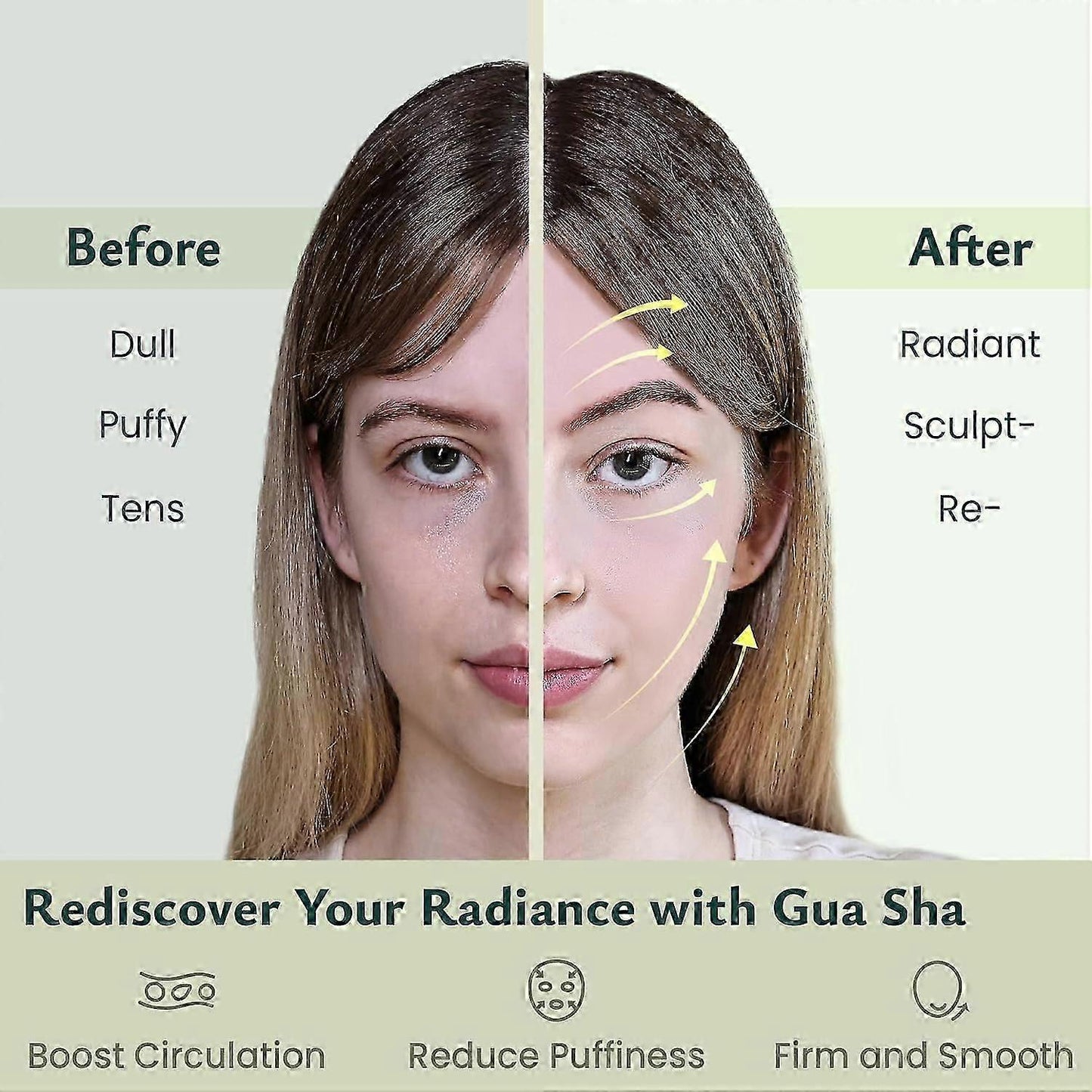 New Guasha Massage Set, 4pcs Gua Sha Facial Scraping Tools for SPA Use V1263-JX-5861