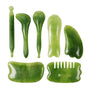 7pcs Natural Stone Guasha Scraping Tool Set, Traditional Anti-Aging Gua Sha Boards V1263-JX-5862