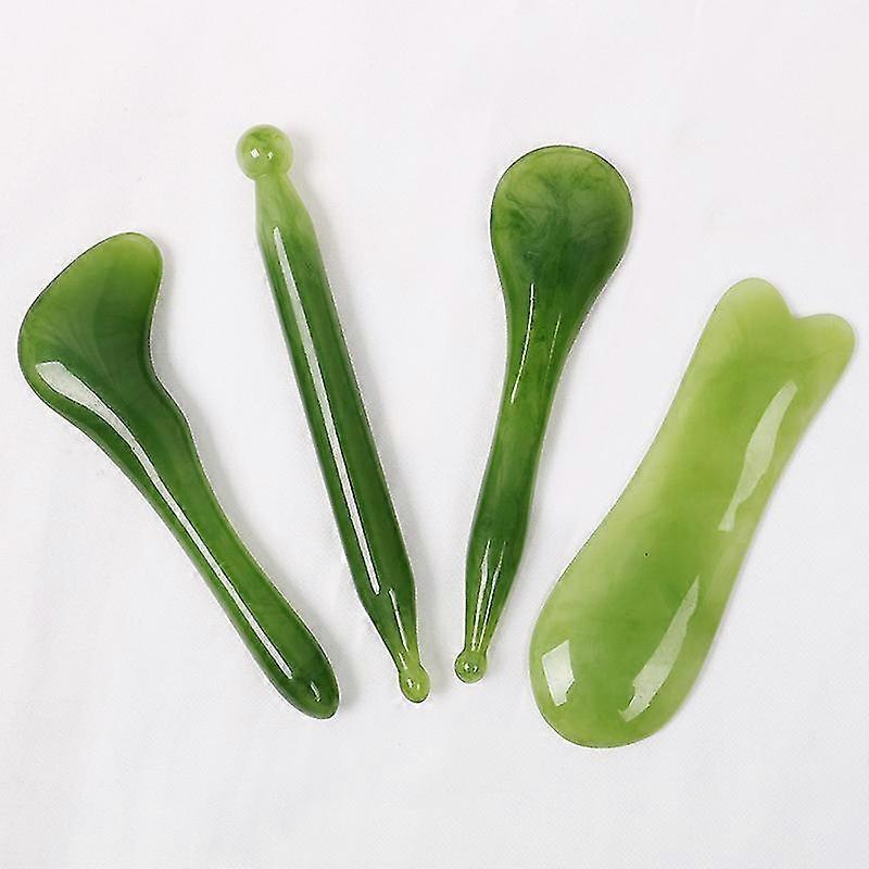 7pcs Natural Stone Guasha Scraping Tool Set, Traditional Anti-Aging Gua Sha Boards V1263-JX-5862