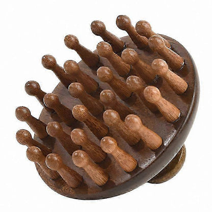 Natural Sandalwood Body Massage Brush, Circular Teeth Guasha Scraping Therapy Tool V1263-JX-5867