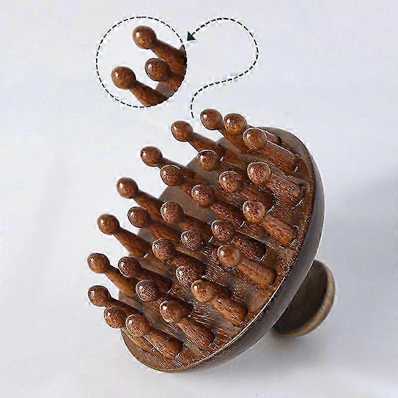 Natural Sandalwood Body Massage Brush, Circular Teeth Guasha Scraping Therapy Tool V1263-JX-5867