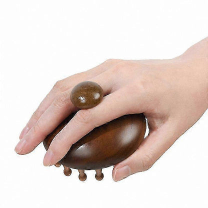 Natural Sandalwood Body Massage Brush, Circular Teeth Guasha Scraping Therapy Tool V1263-JX-5867