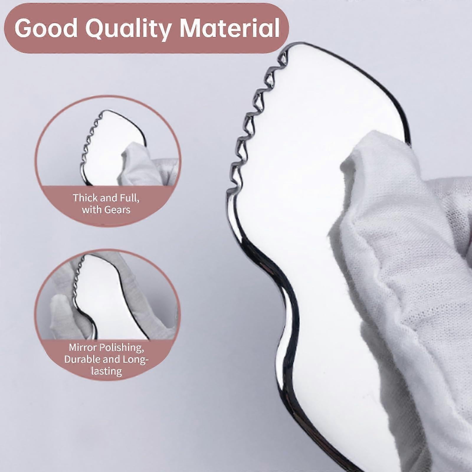 Upgraded Stainless Steel Face Guasha Tool, Metal Skin Tightening Massage Scraper V1263-JX-5869