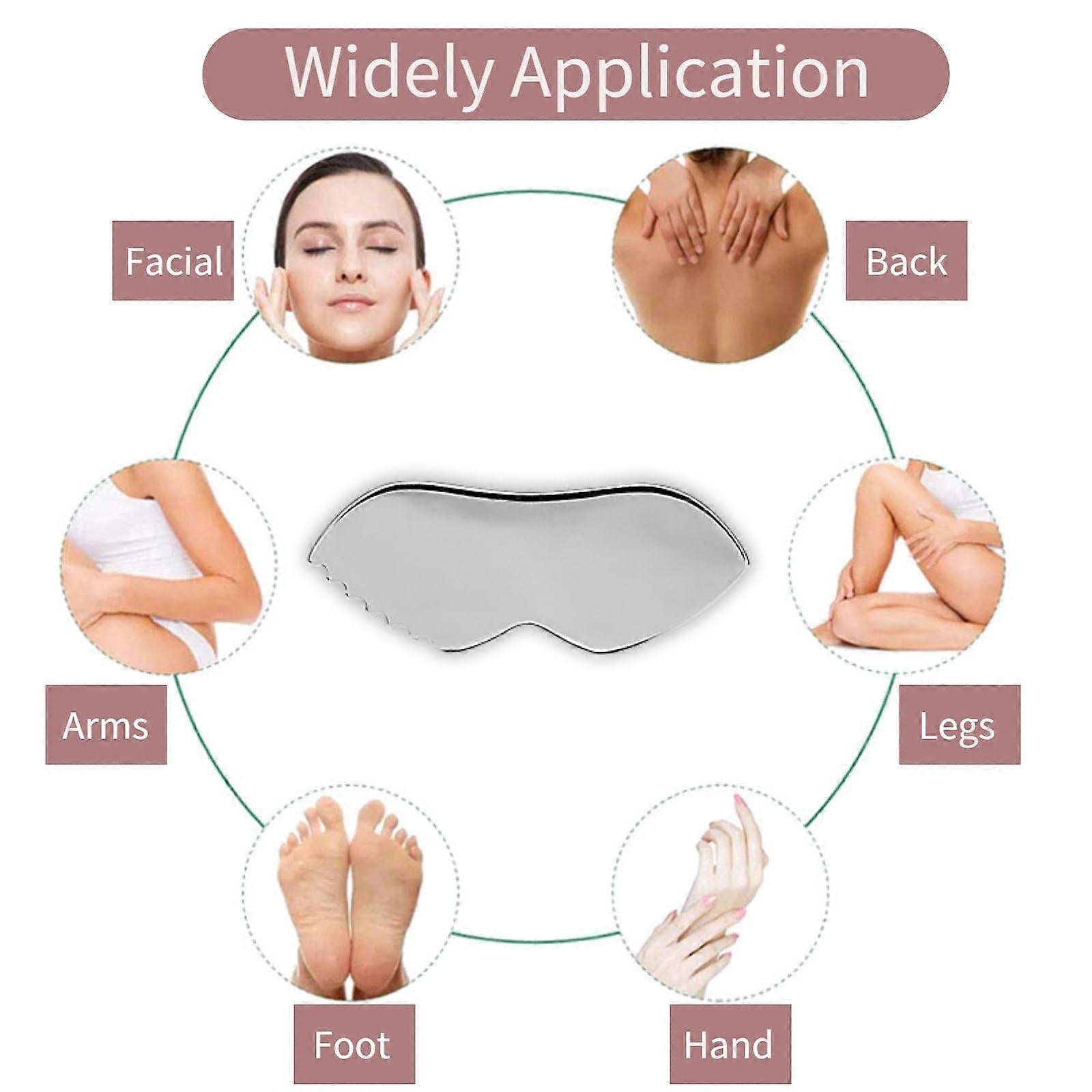 Upgraded Stainless Steel Face Guasha Tool, Metal Skin Tightening Massage Scraper V1263-JX-5869