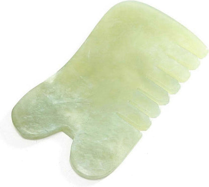 Natural Jade Stone Guasha Massage Comb, Acupuncture & Trigger Point Neck Therapy Tool V1263-JX-5873