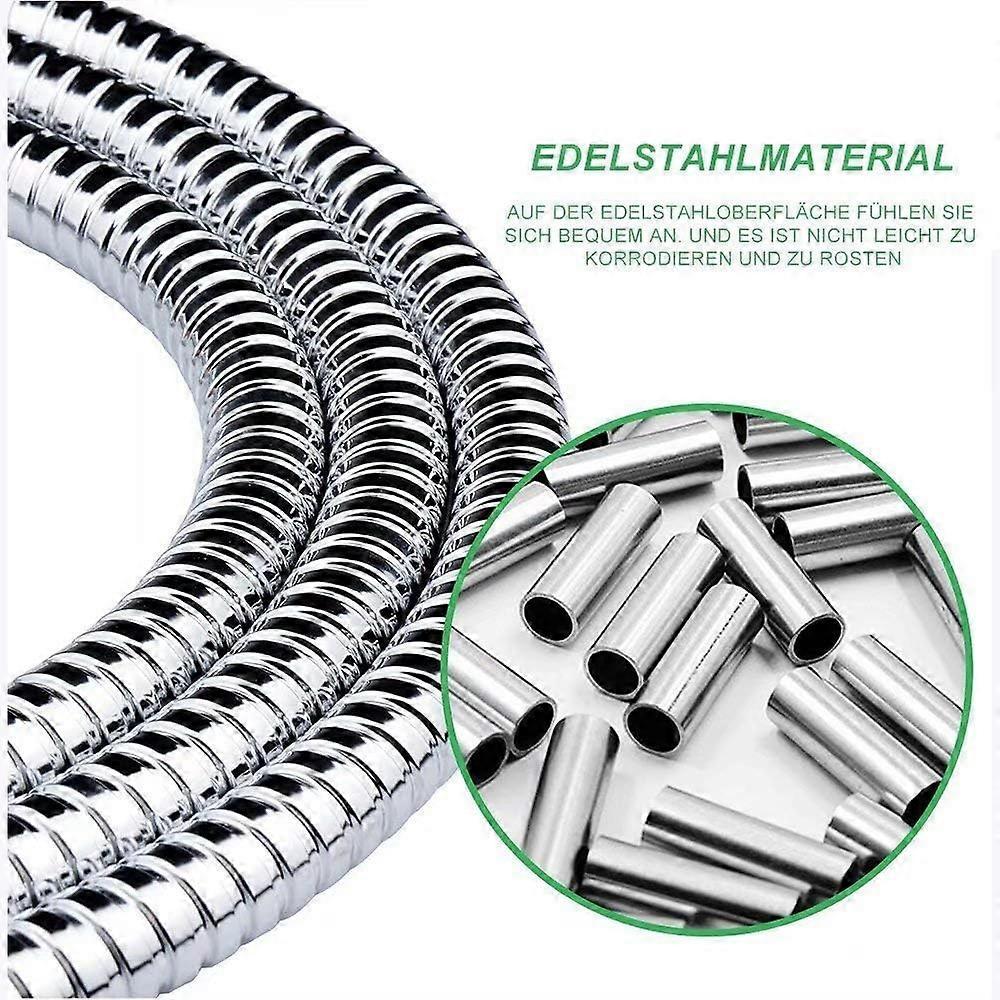 150cm Stainless Steel Look Shower Hose, Durable Bathroom Shower Pipe V1263-JX-5880