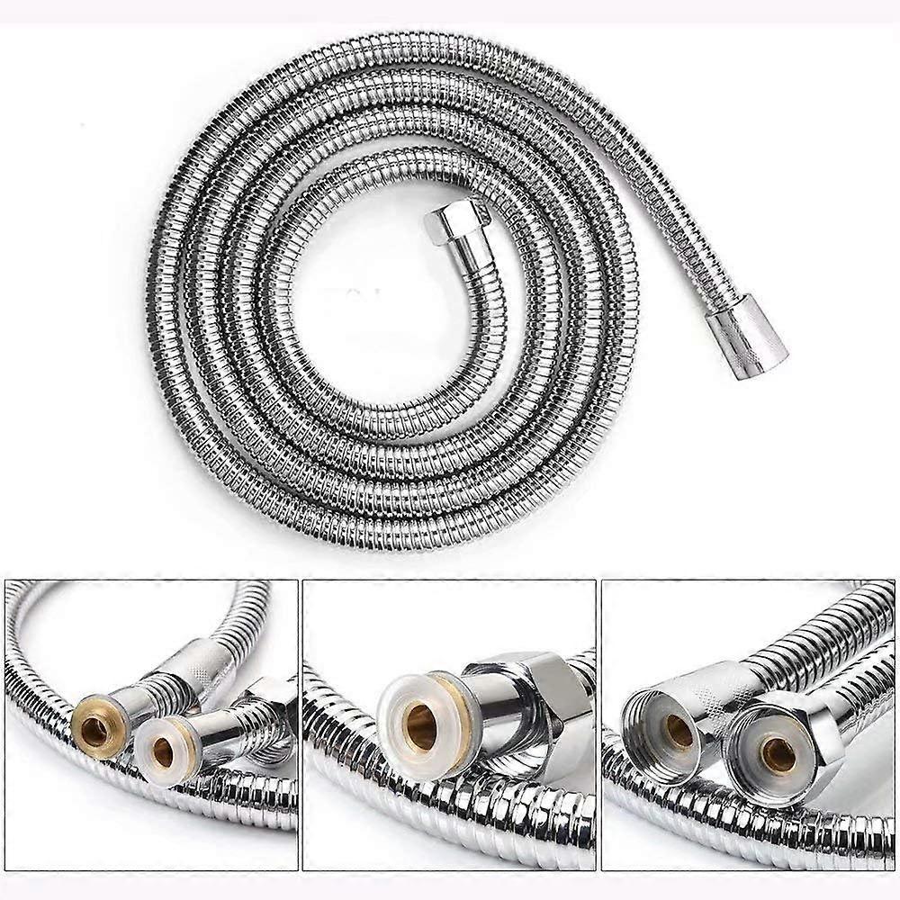 150cm Stainless Steel Look Shower Hose, Durable Bathroom Shower Pipe V1263-JX-5880