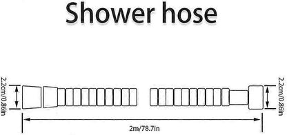 200cm Stainless Steel Shower Hose, Metal Universal Replacement Shower Hose V1263-JX-5881