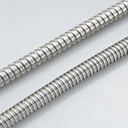Stainless Steel Replacement Shower Hose, Double Buckle 200cm Shower Tube V1263-JX-5882