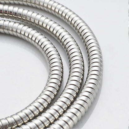 Stainless Steel Replacement Shower Hose, Double Buckle 200cm Shower Tube V1263-JX-5882