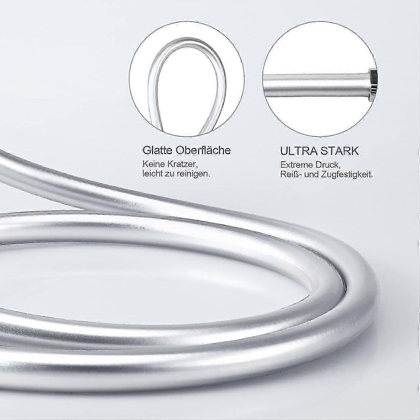 1.5m / 150cm PVC Smooth Shower Hose, Flexible Bathroom Shower Hose V1263-JX-5883